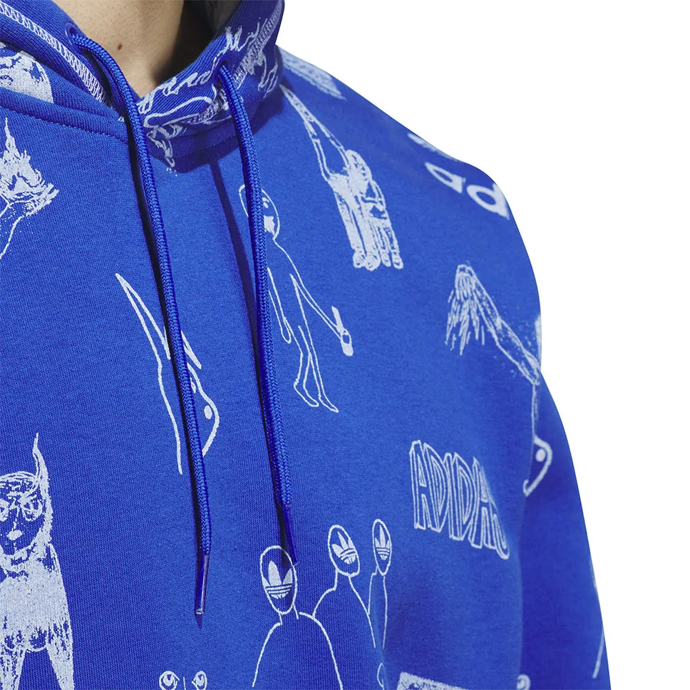 adidas Dill Printed Pullover Hooded Sweatshirt