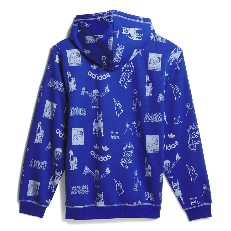 adidas Dill Printed Pullover Hooded Sweatshirt