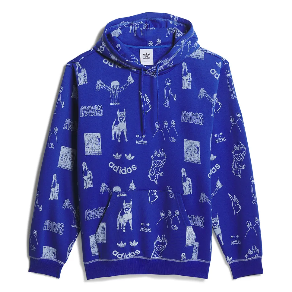 adidas Dill Printed Pullover Hooded Sweatshirt