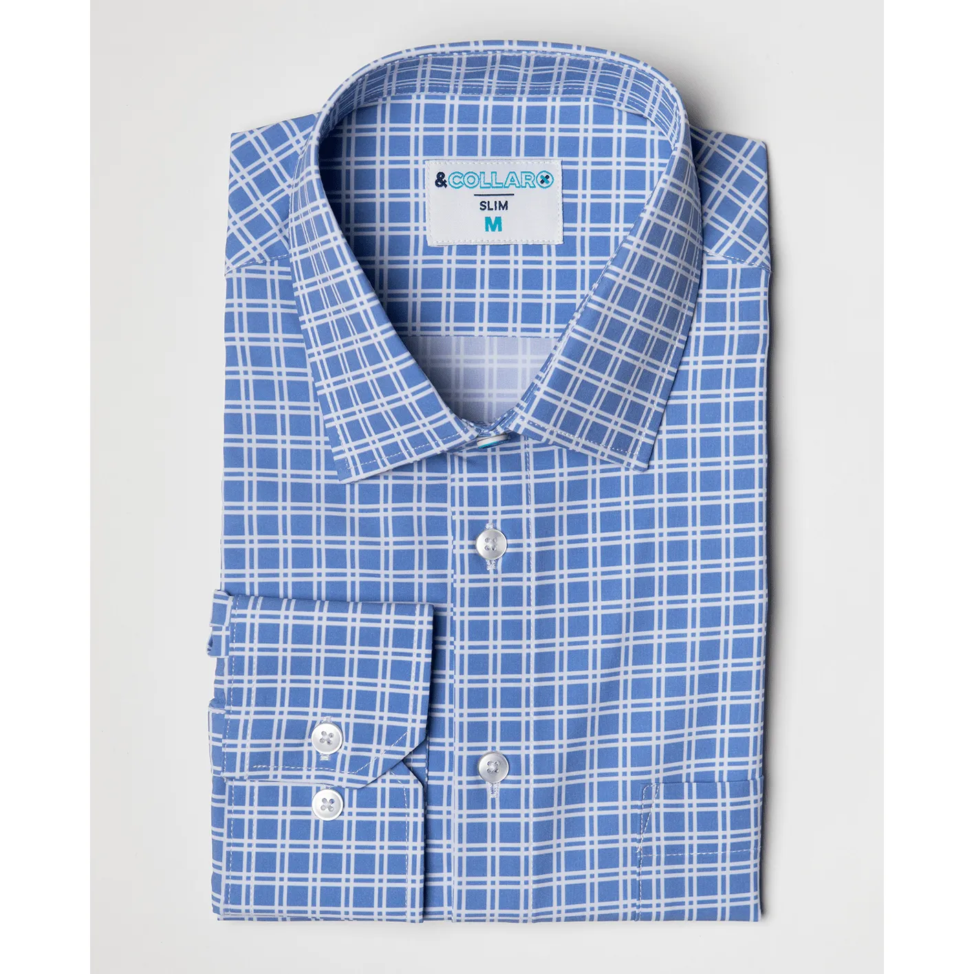 &Collar Patterned Dress Shirts