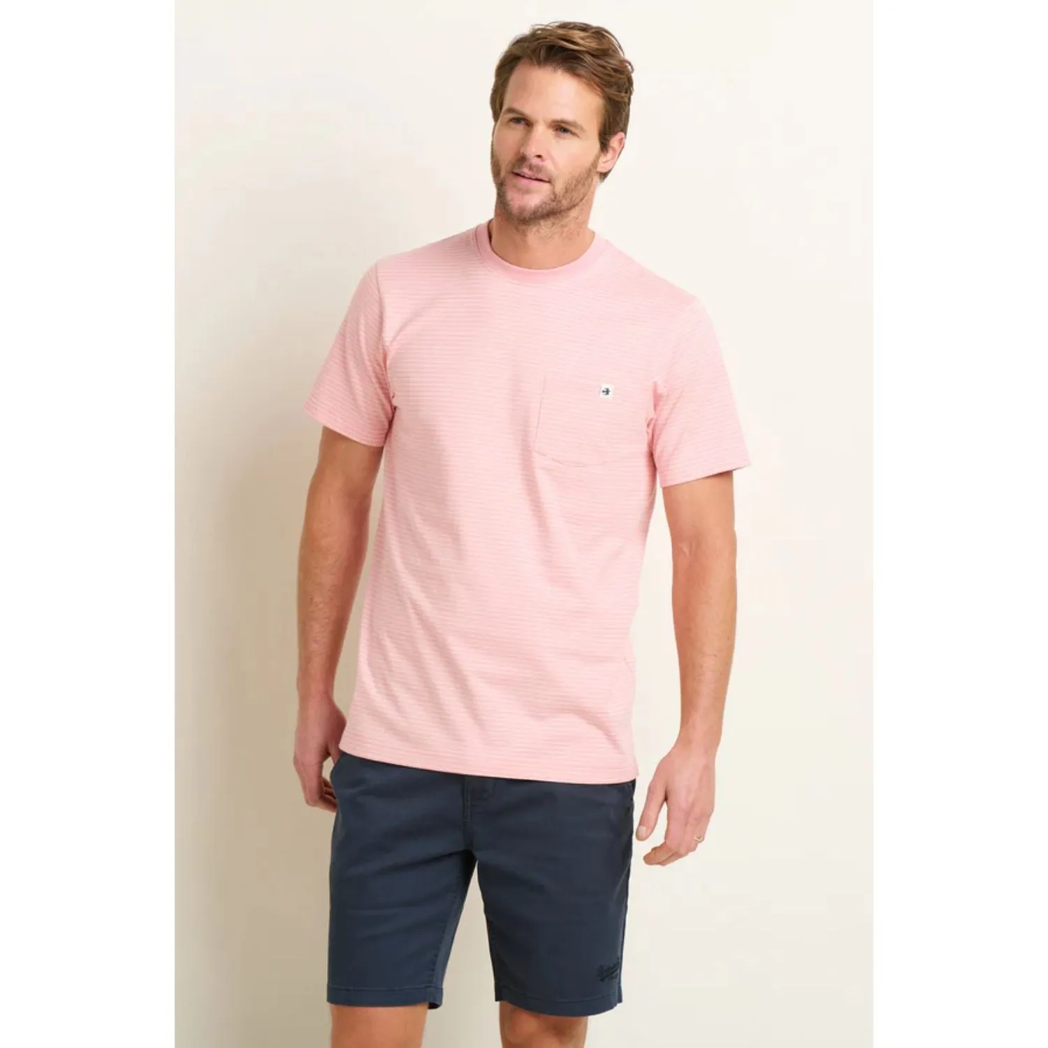 Brakeburn M Pink Stripe T-Shirt