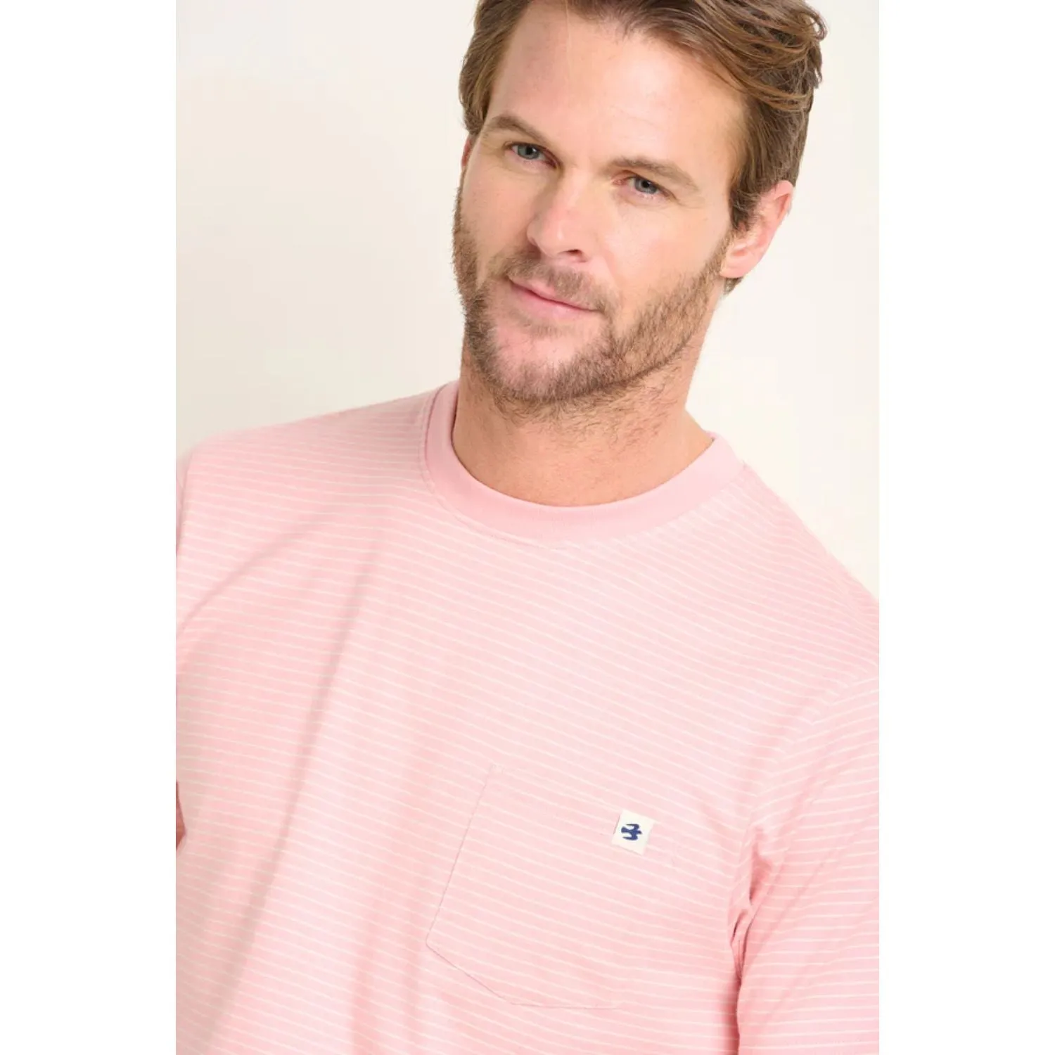 Brakeburn M Pink Stripe T-Shirt