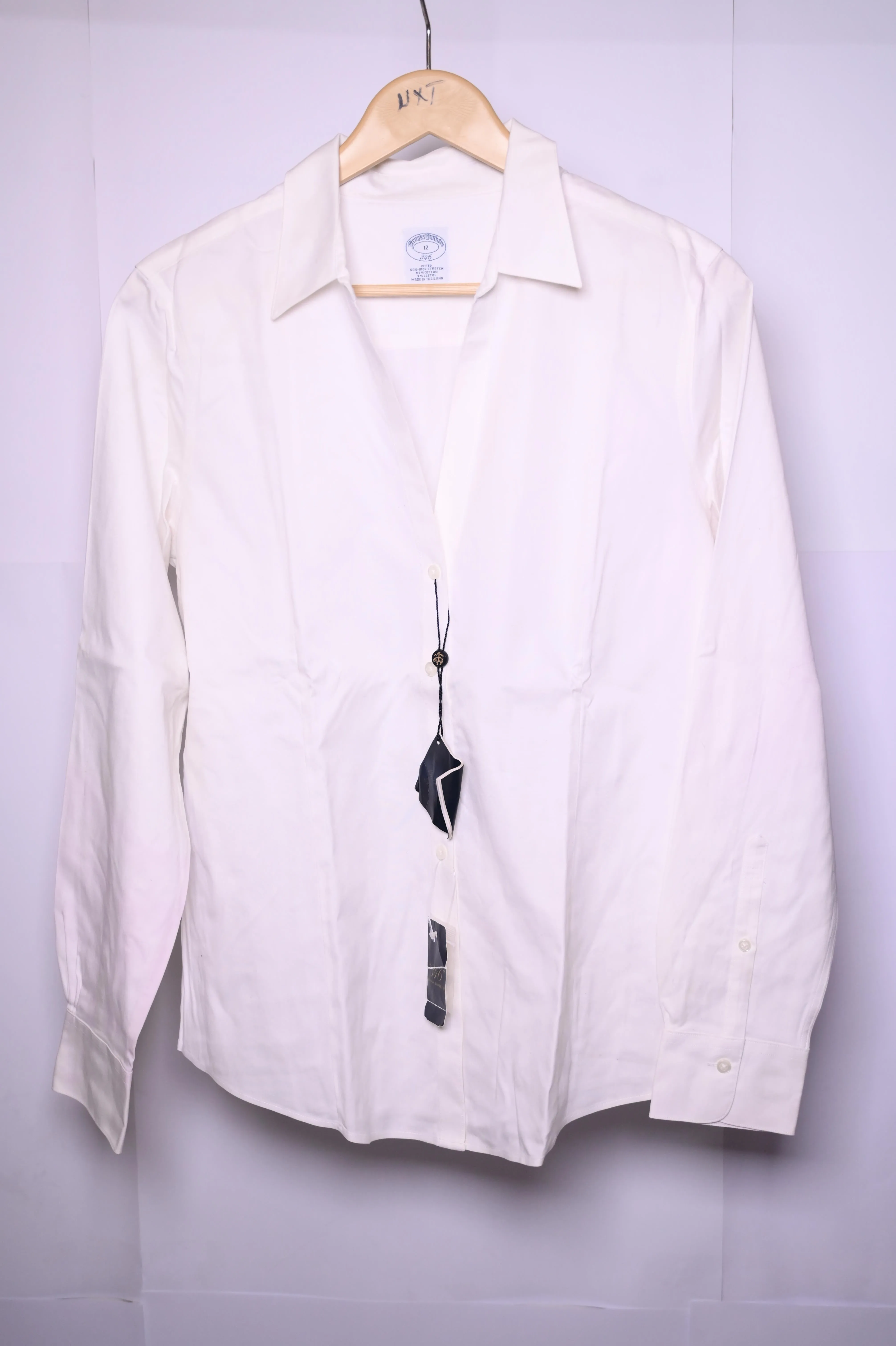 Brookes Brother White Button-Down Blouse