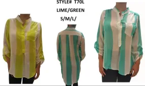 Button Down Fashion Blouses Wholesale