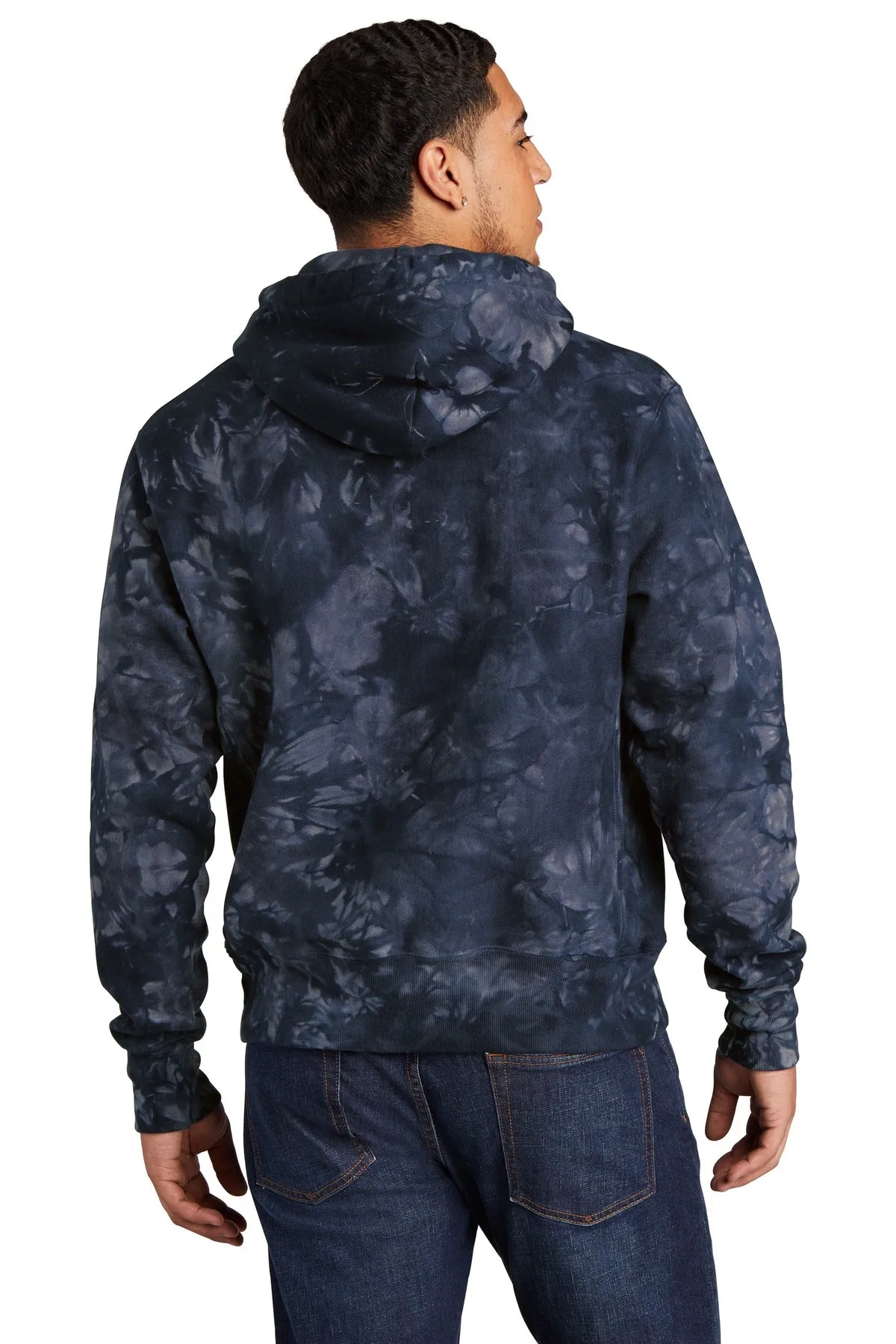 Champion Reverse Weave Scrunch-Dye Tie-Dye Hooded Sweatshirt. TDS101