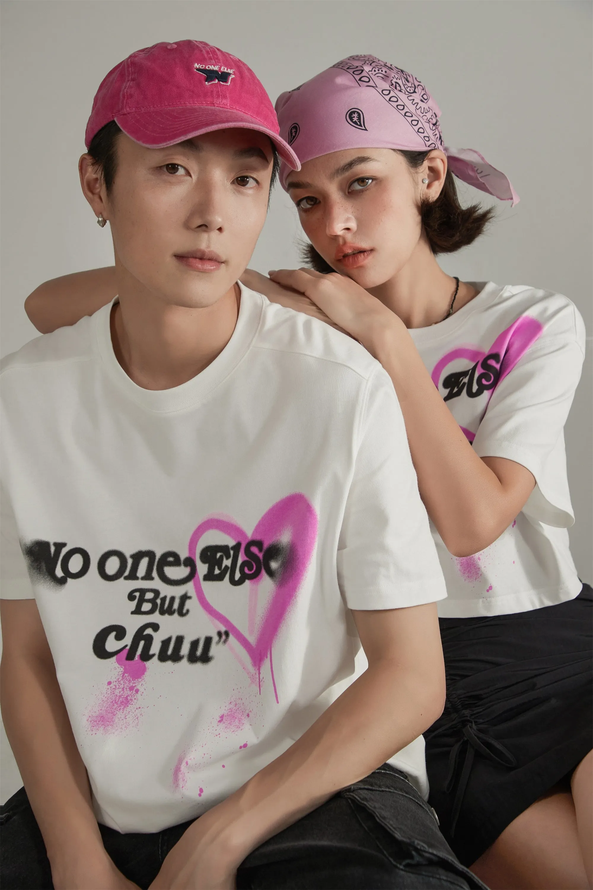 Collab Logo Heart Lettering T-Shirt