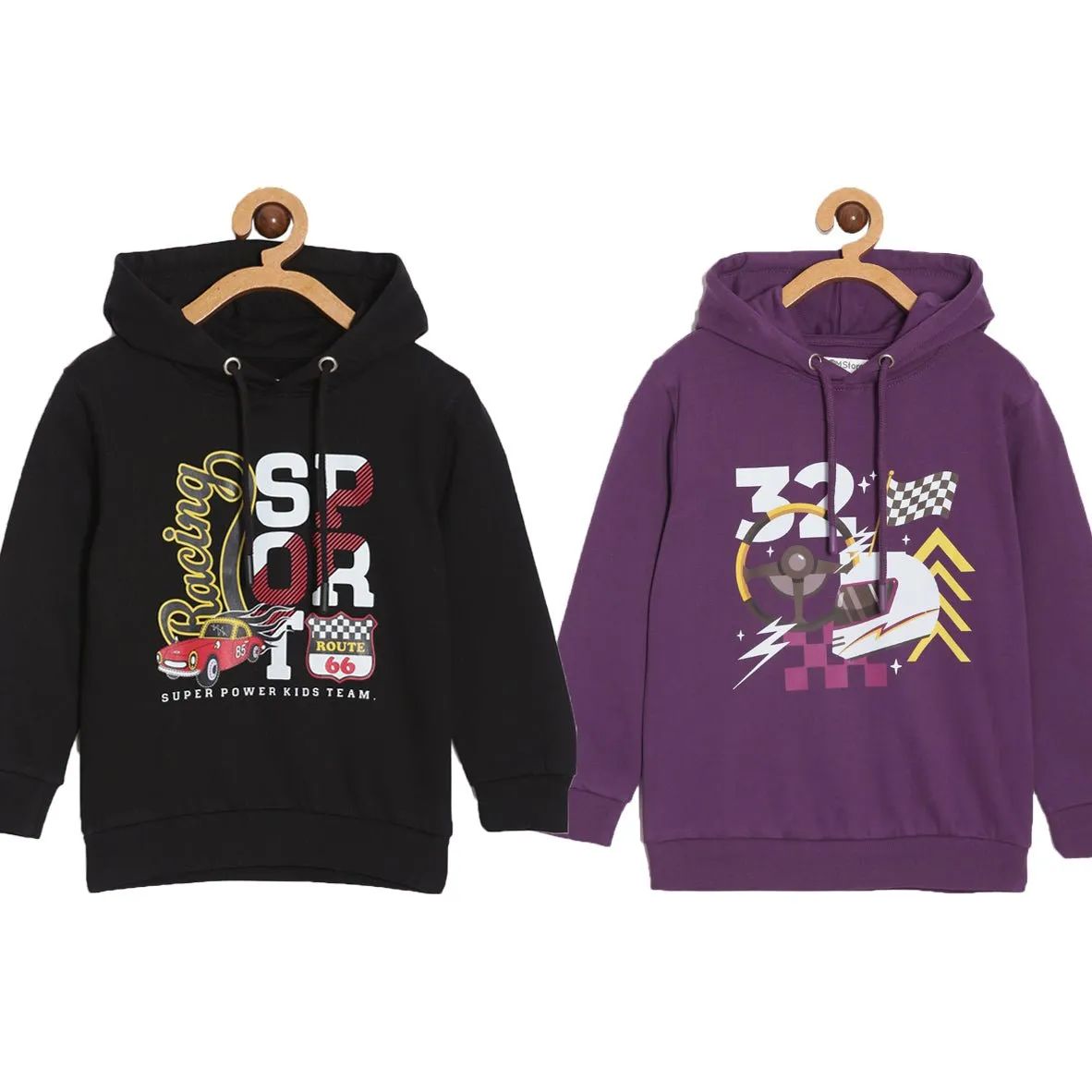 Combo of 2 Kids Hooded Sweatshirts