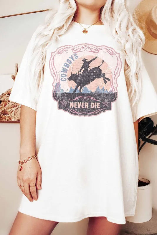 COWBOYS NEVER DIE GRAPHIC TEE