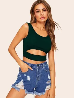 Cutout Front Tank Top