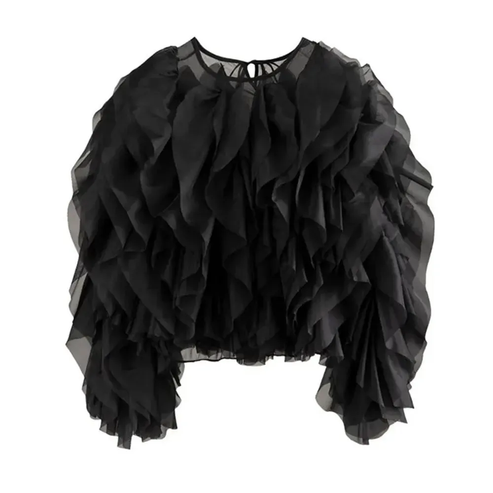 Deria Ruffles Chiffon Blouse