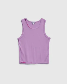 Girls Lavender Stitch Tank