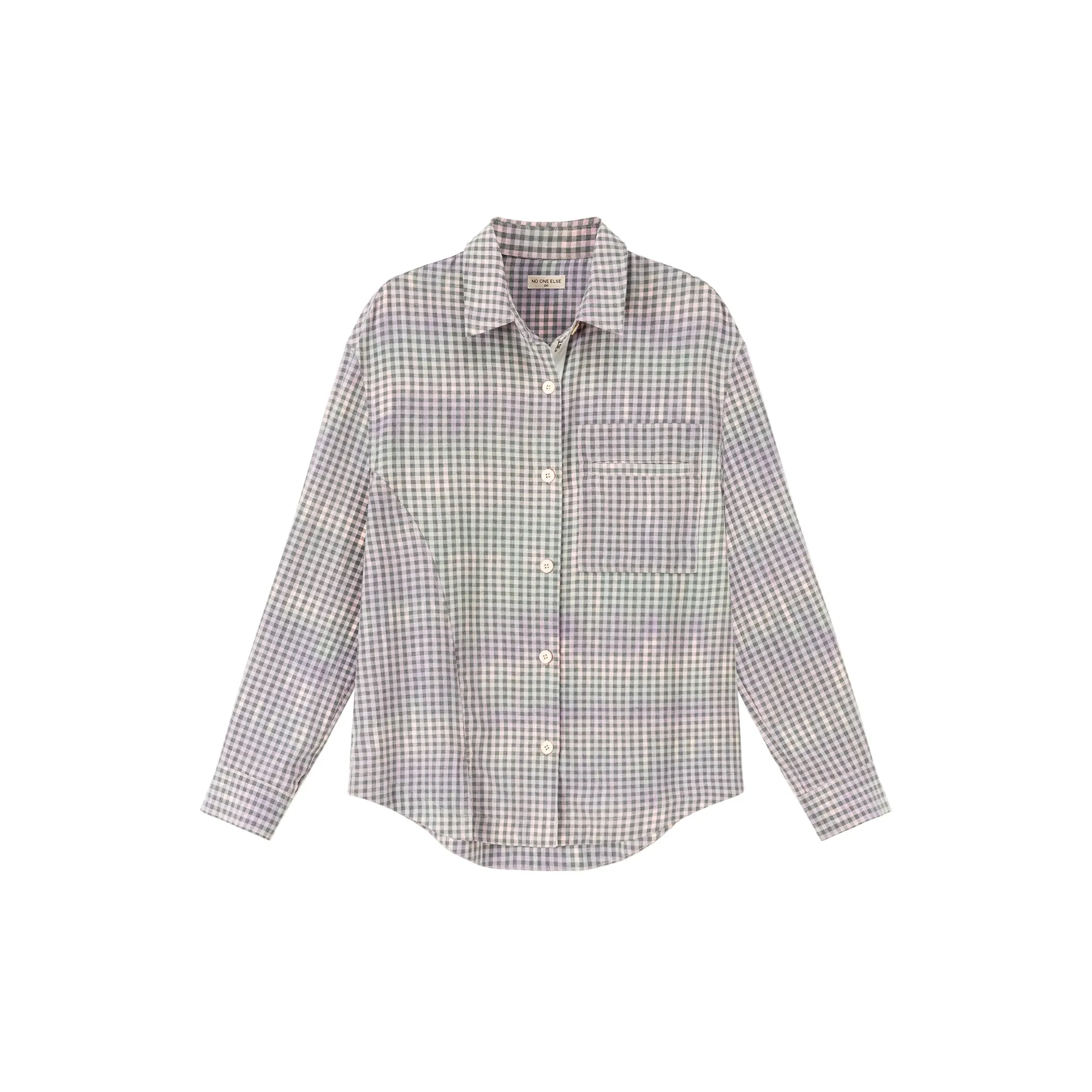 Gradient Vintage Check Long Sleeve Shirt