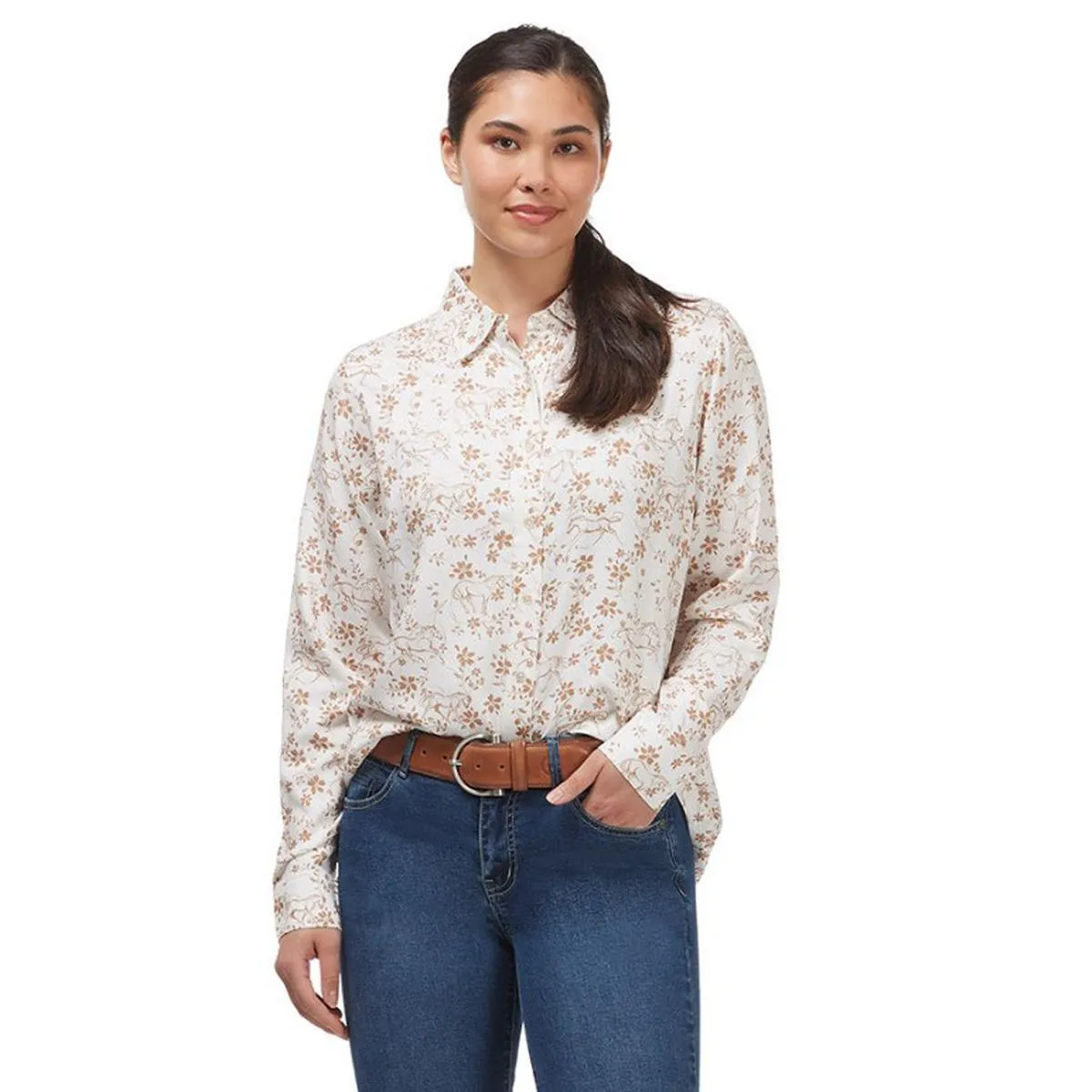 Kerrits Women's Horse Floral Button Up Shirt