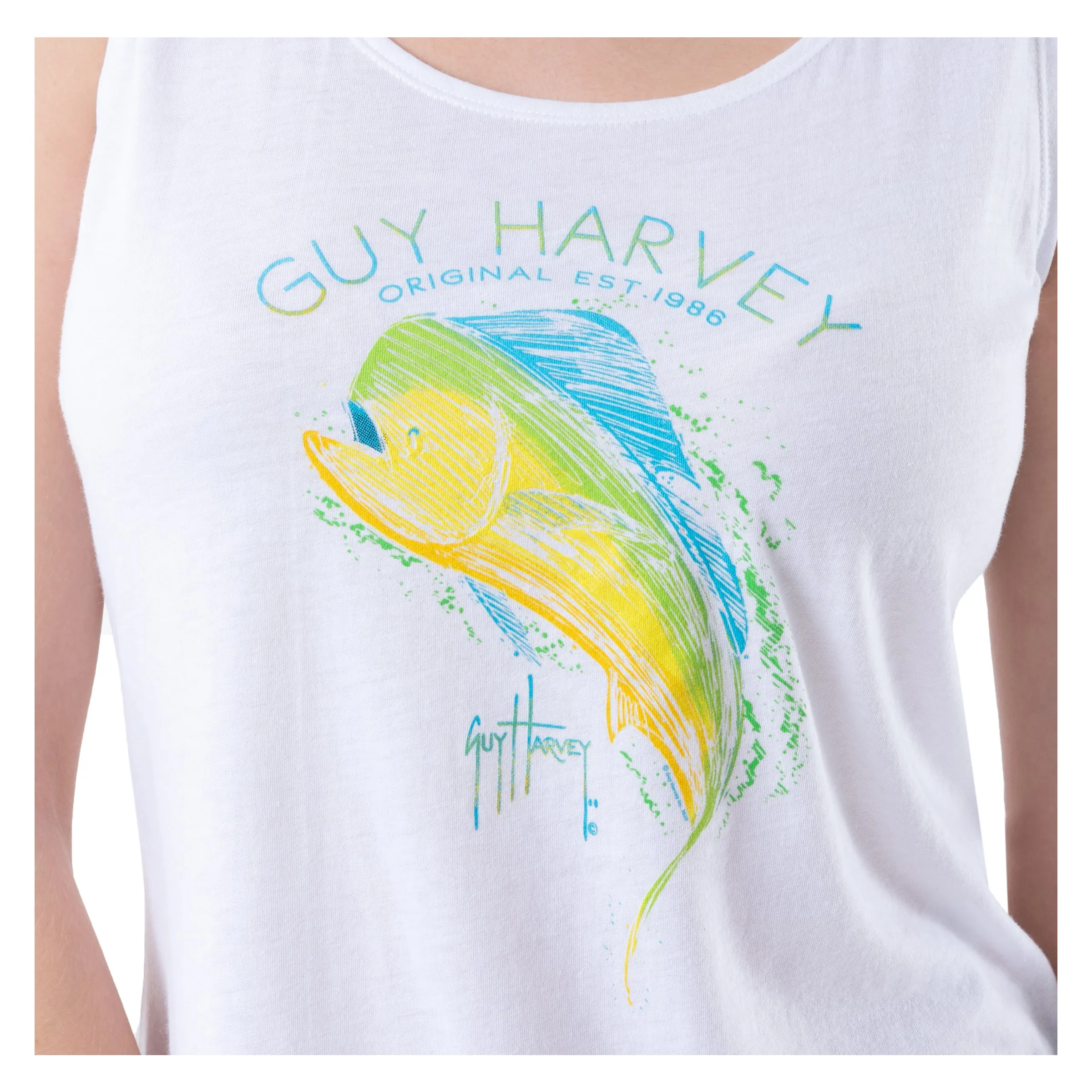 Ladies Mahi Scribble Tank Top