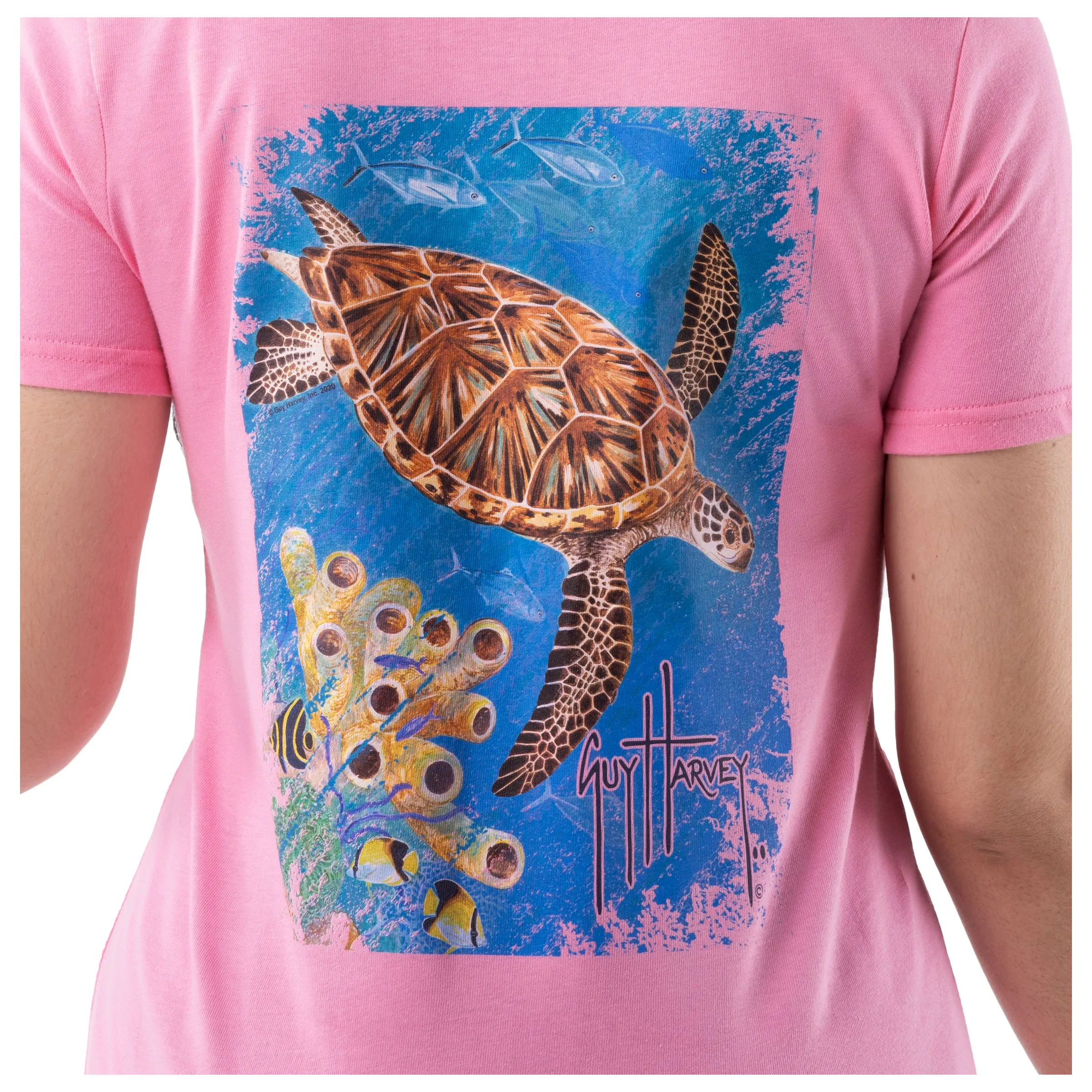 Ladies Turtle Chalk Short Sleeve Crew Neck T-Shirt