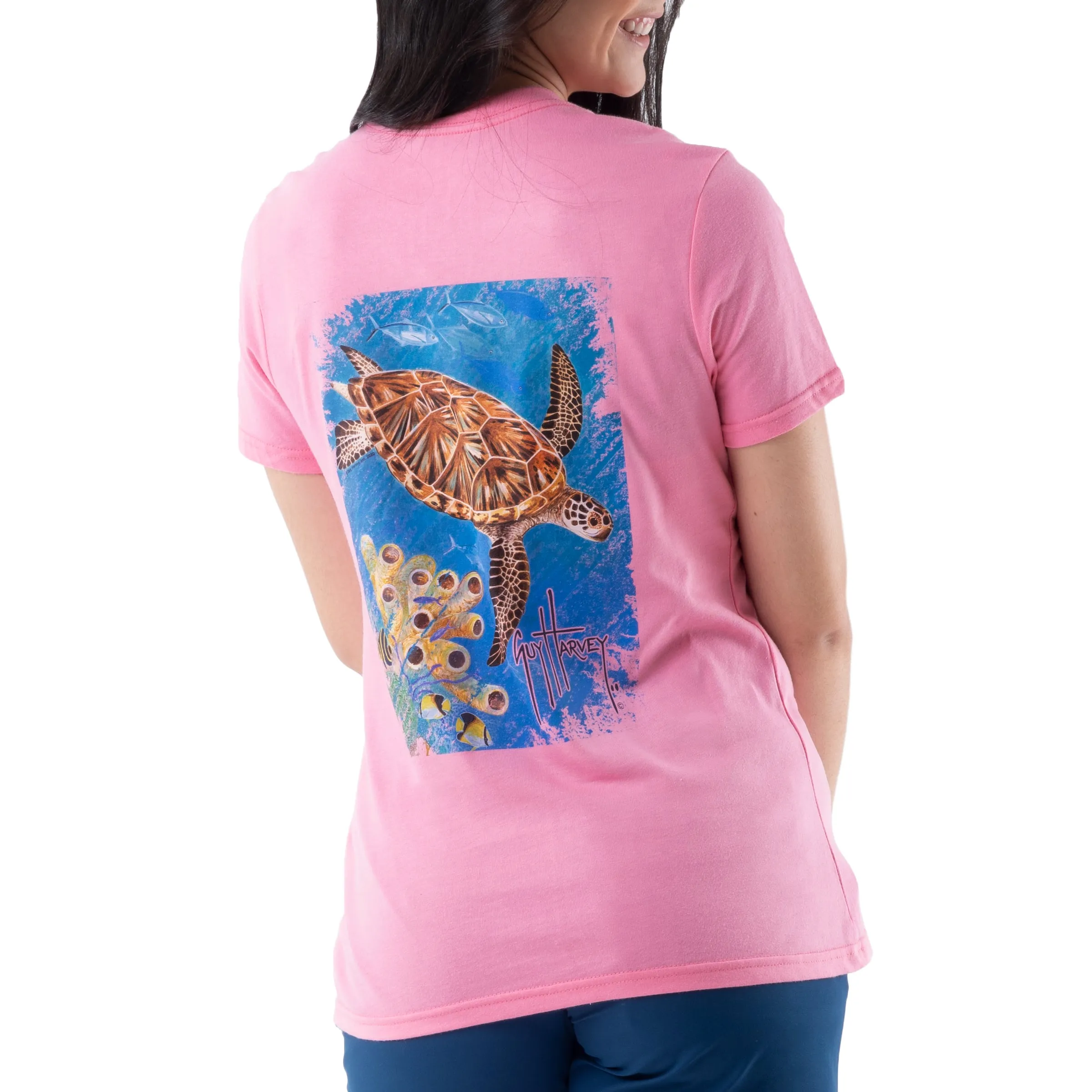 Ladies Turtle Chalk Short Sleeve Crew Neck T-Shirt