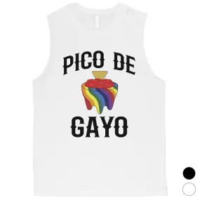 LGBT Pico De Gayo Rainbow Mens Muscle Top