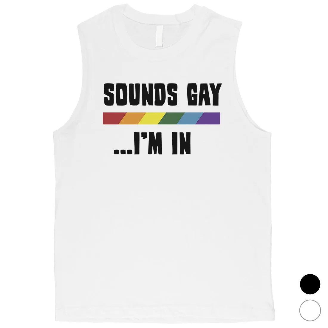 LGBT Sounds Gay Rainbow Mens Muscle Top