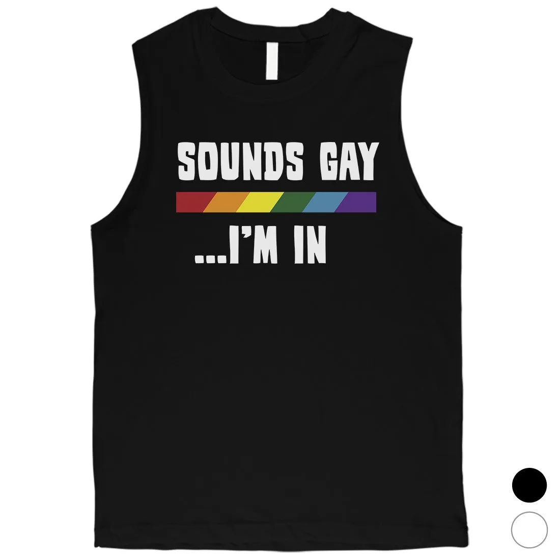 LGBT Sounds Gay Rainbow Mens Muscle Top