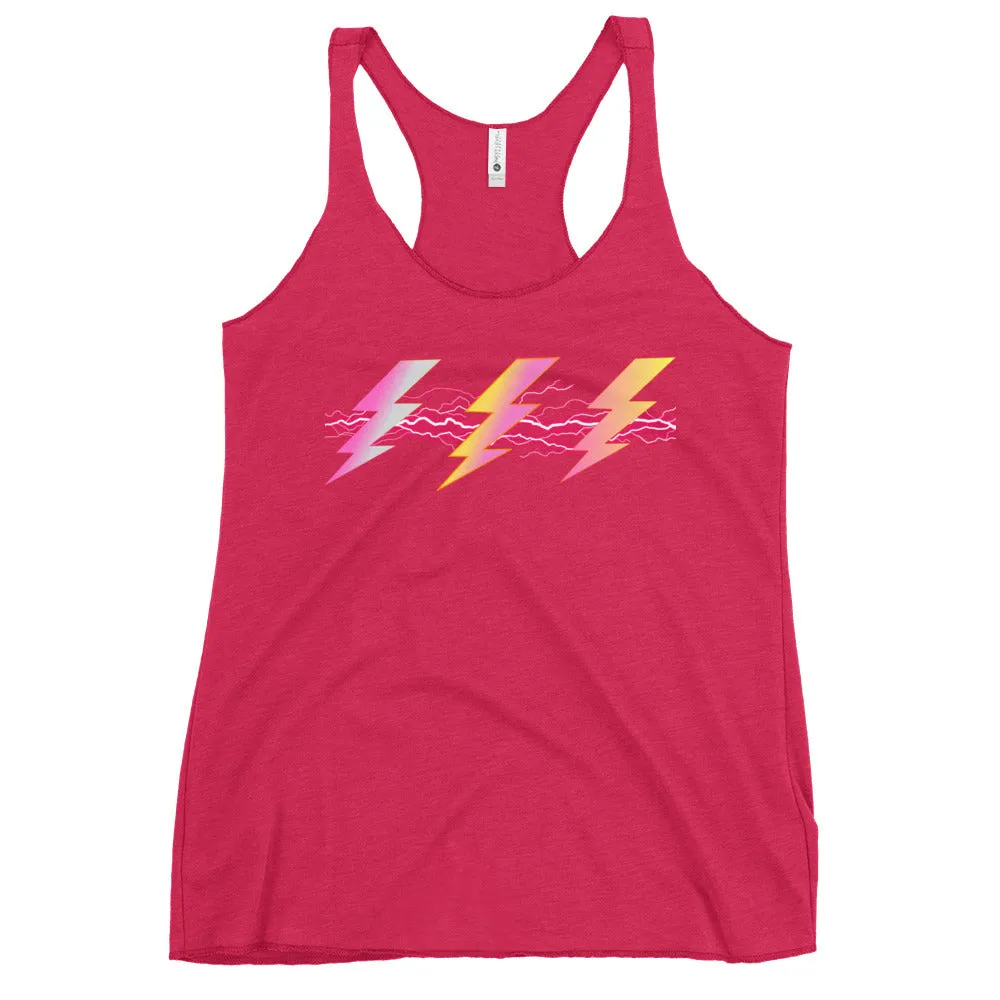 Lightning bolt athletics tank tops for women