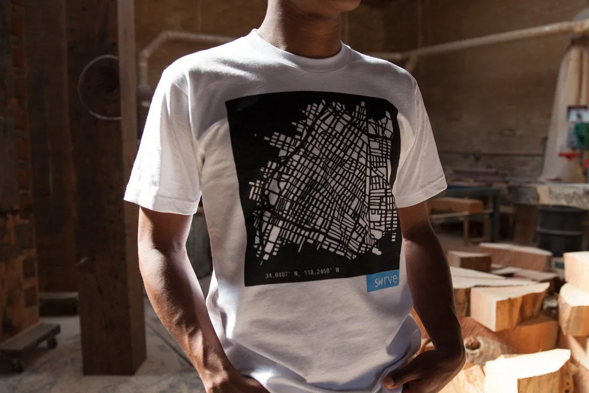 lightweight summertime DTLA block print t-shirt