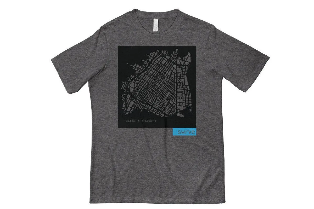 lightweight summertime DTLA block print t-shirt