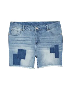 Merida Fray Hem Stretchy Denim Short | Light Wash