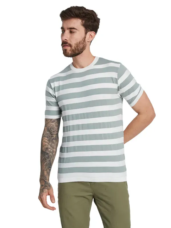 Mettle Men Striped Round Neck T-Shirt