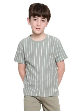 Octave Boys Striped Round Neck T-Shirt