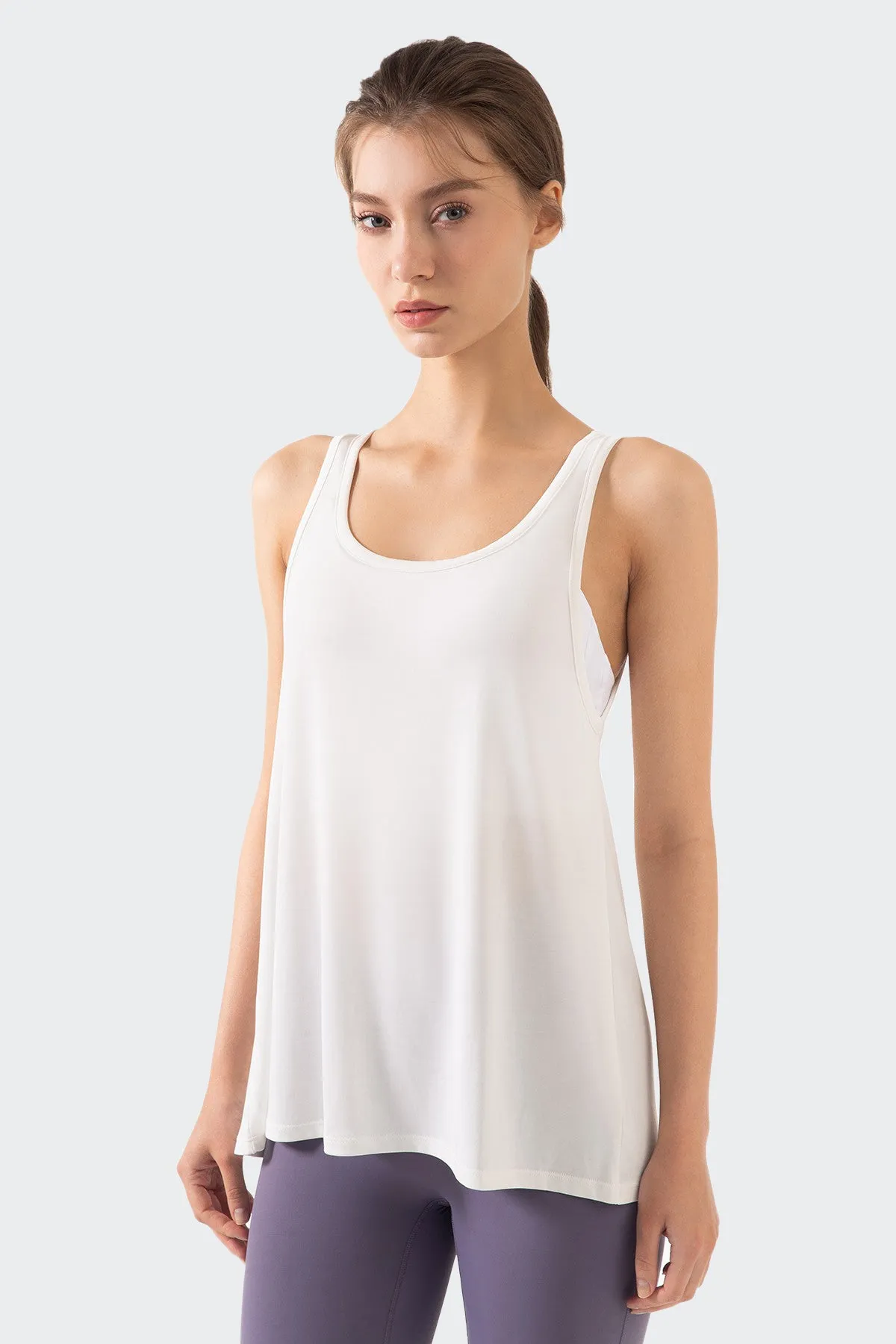 Open Back Sleeveless Tank Tops