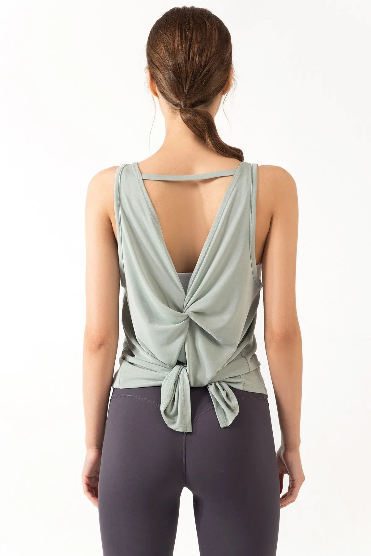 Open Back Sleeveless Tank Tops