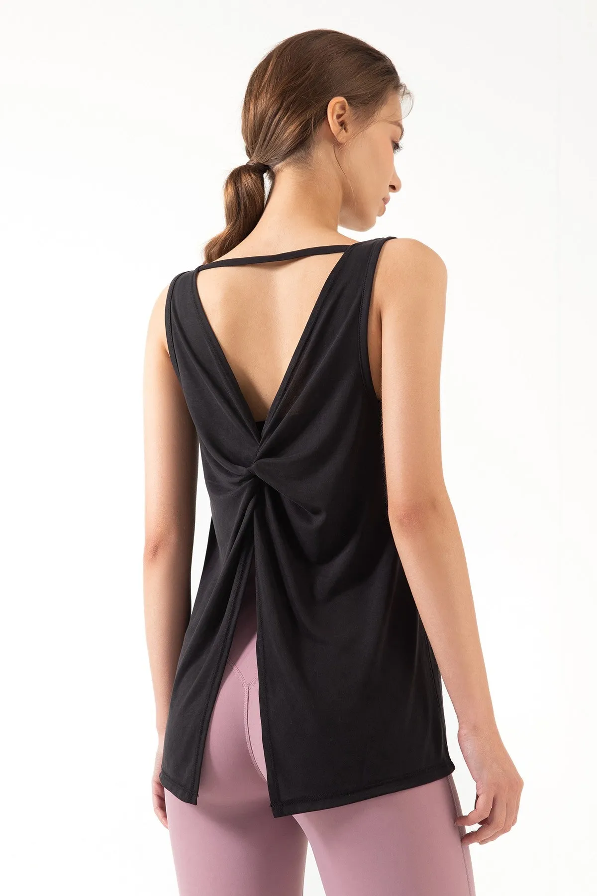 Open Back Sleeveless Tank Tops