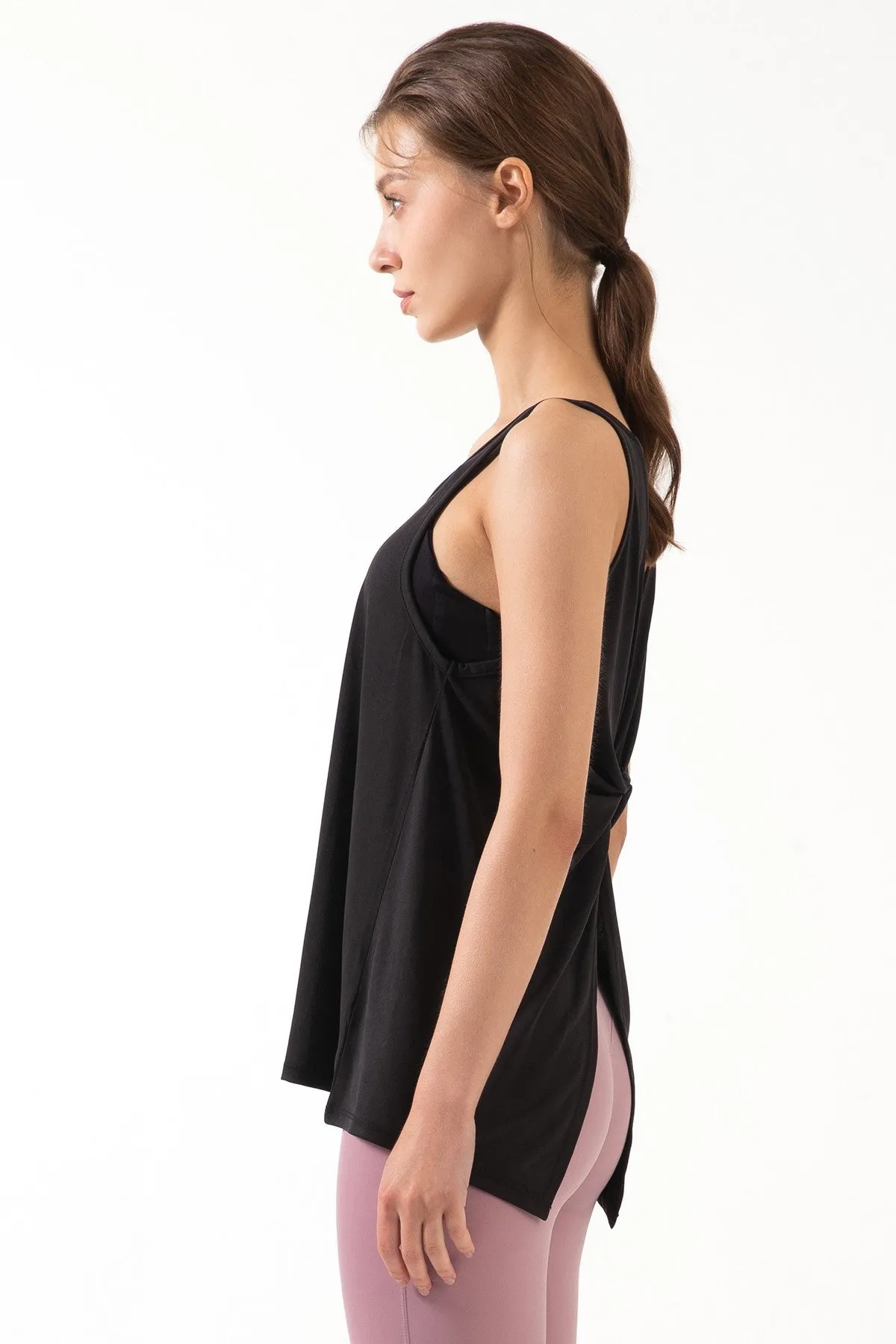 Open Back Sleeveless Tank Tops