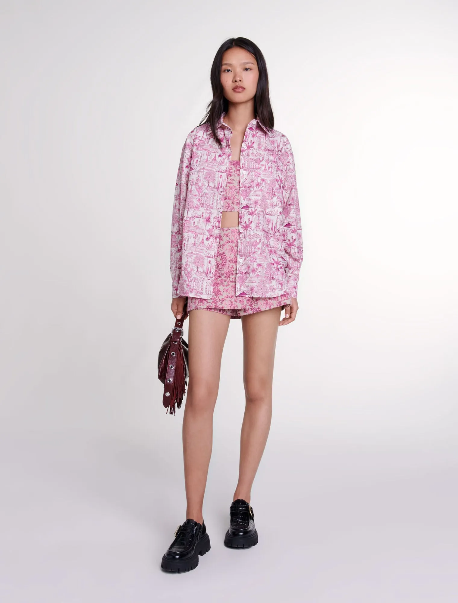 Oversize patterned shirt