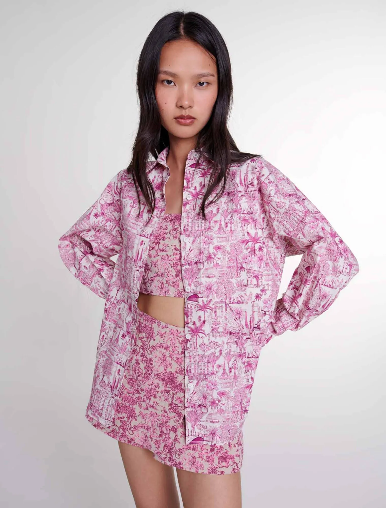 Oversize patterned shirt