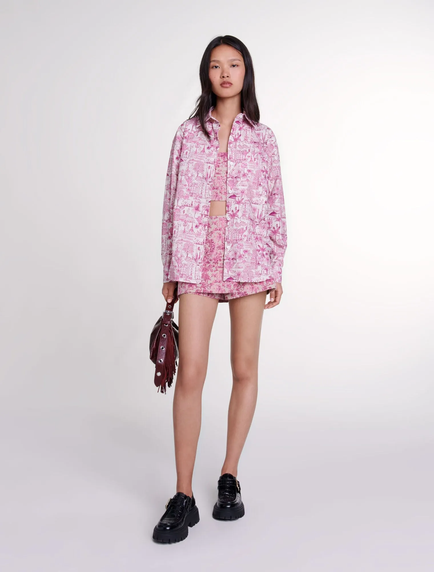 Oversize patterned shirt