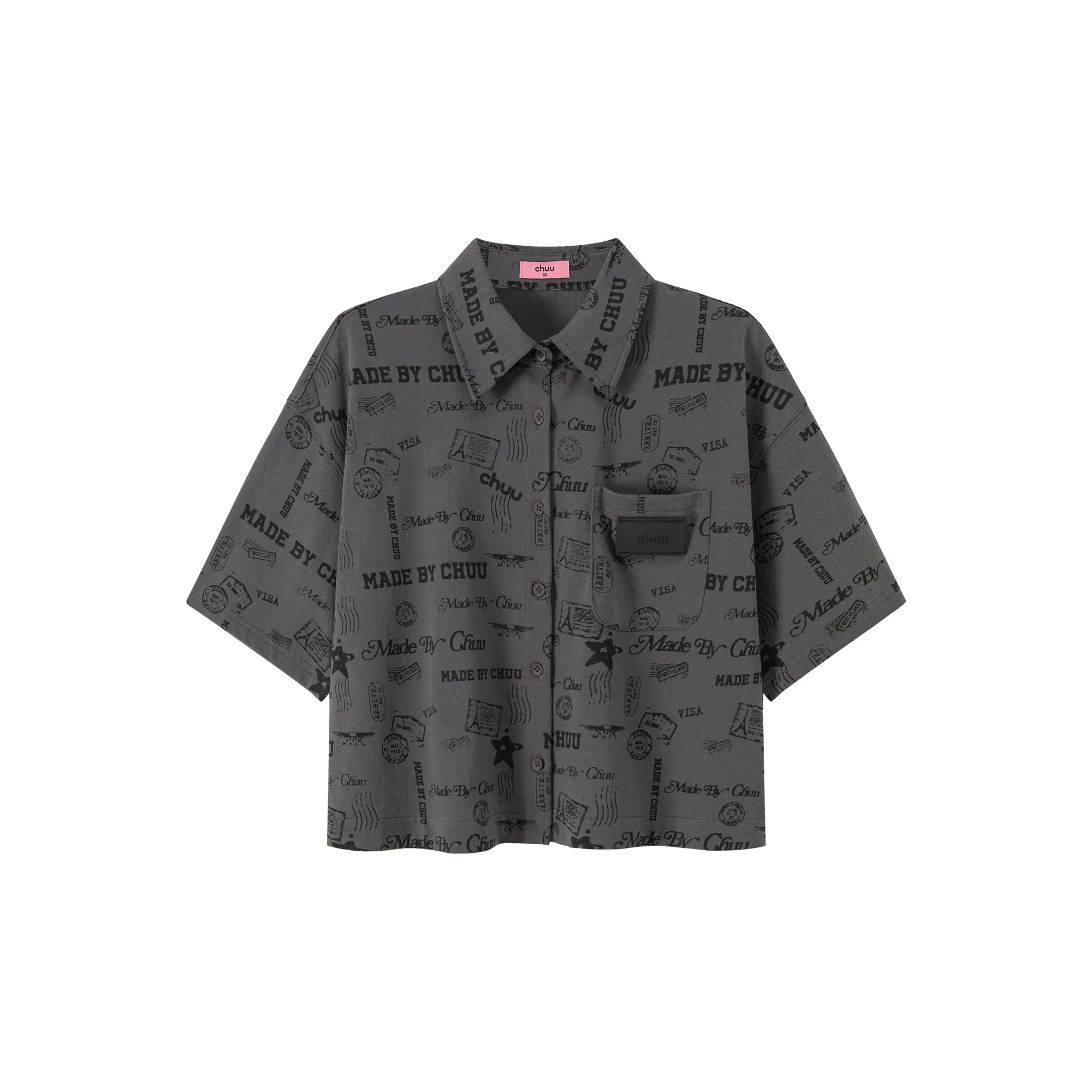 Printed Chuu Semi Boxy Shirt