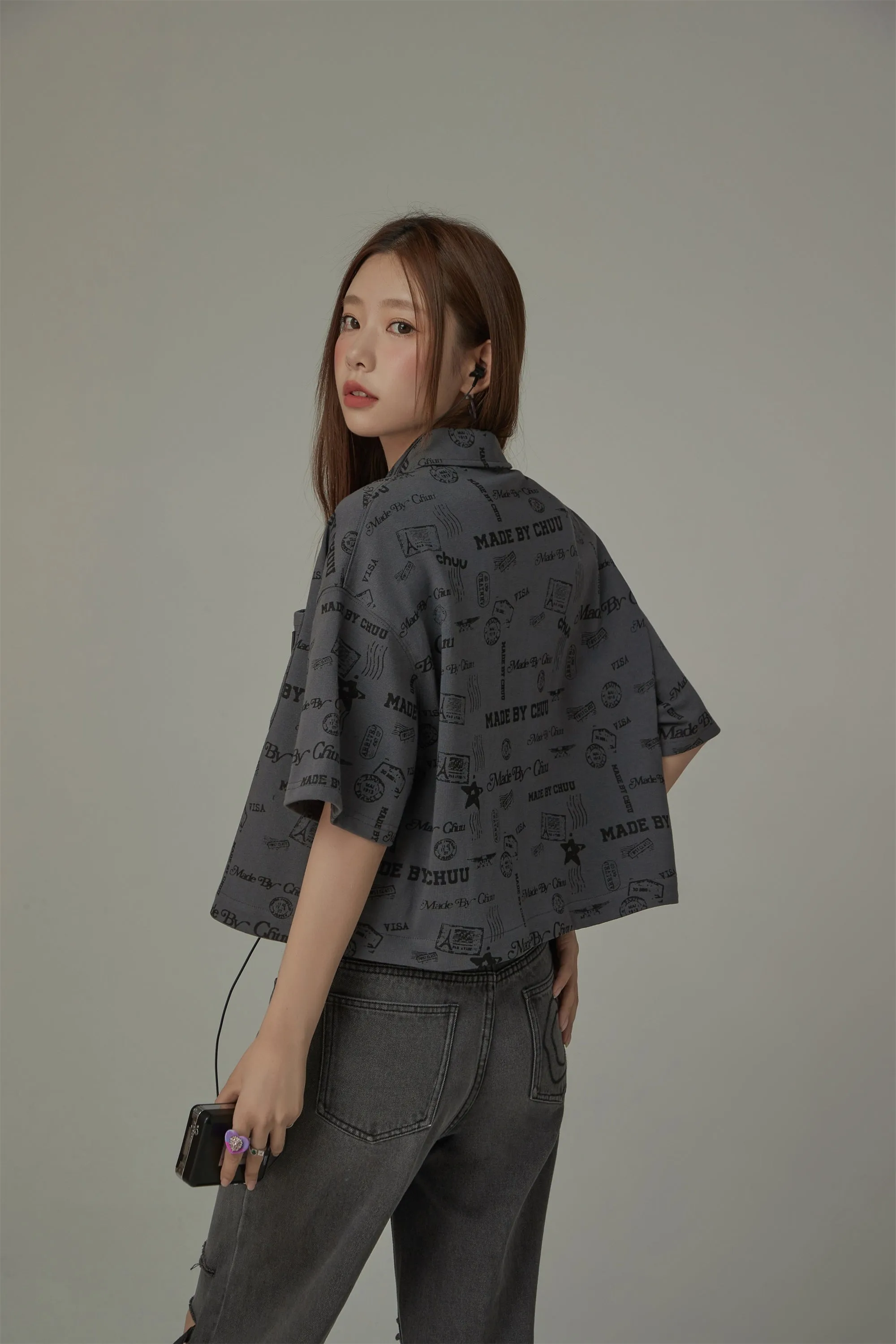 Printed Chuu Semi Boxy Shirt