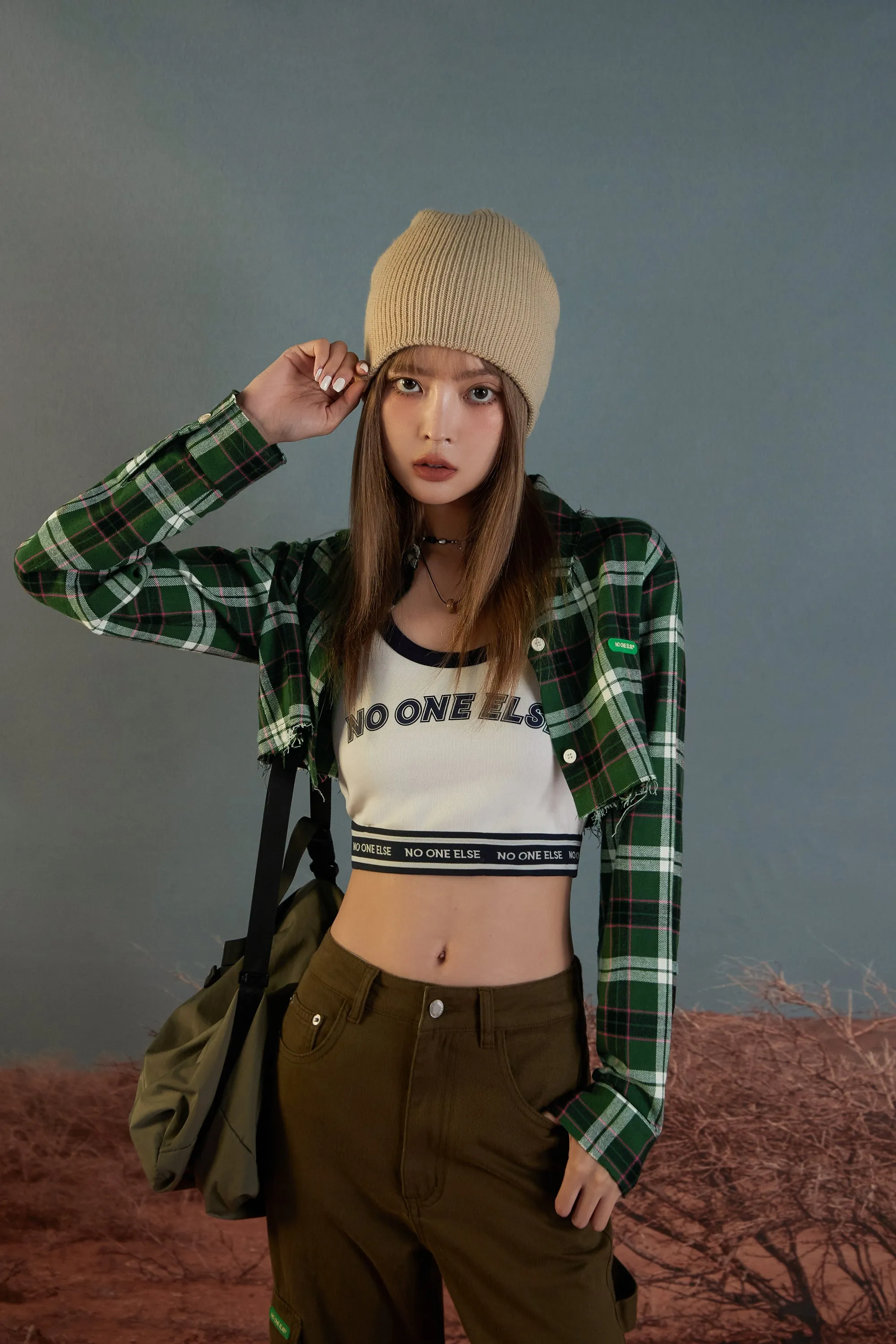 Scottish Check Cropped Shirt