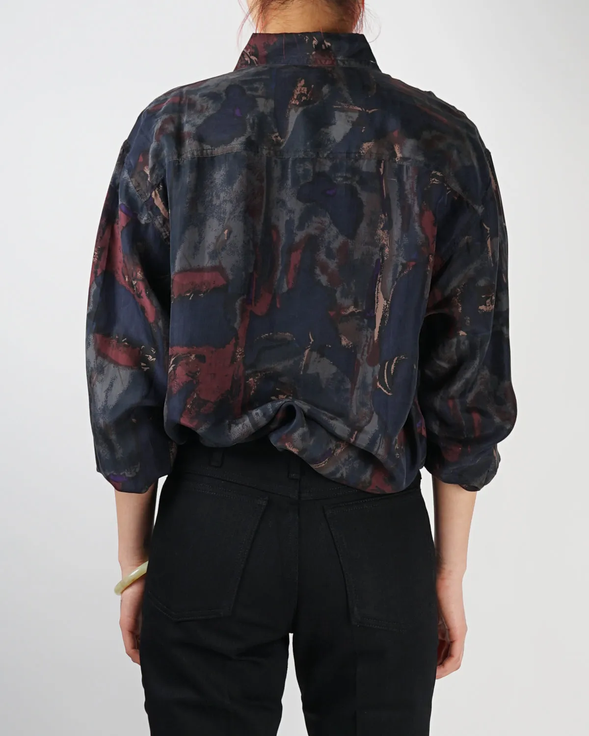 Silk Shirts Long Sleeve Patterned / B