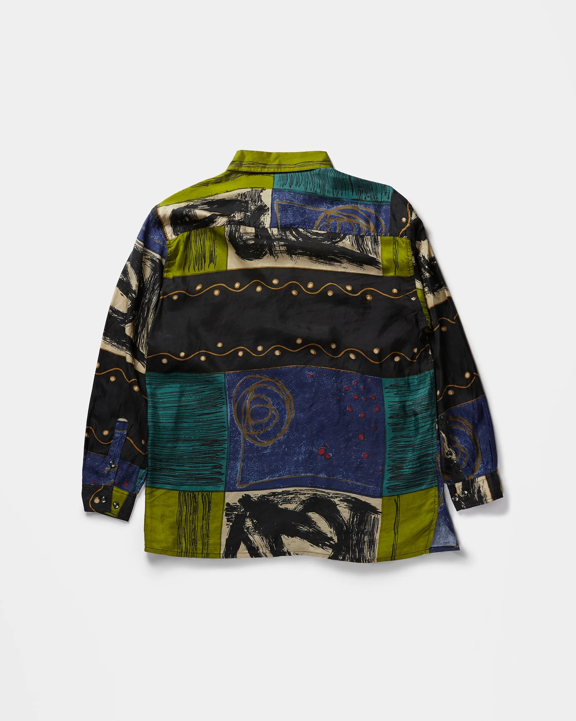 Silk Shirts Long Sleeve Patterned