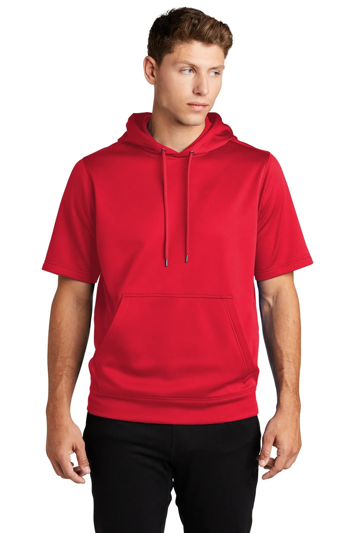 Sport-Tek Sport-Wick Fleece Short Sleeve Hooded Pullover. ST251