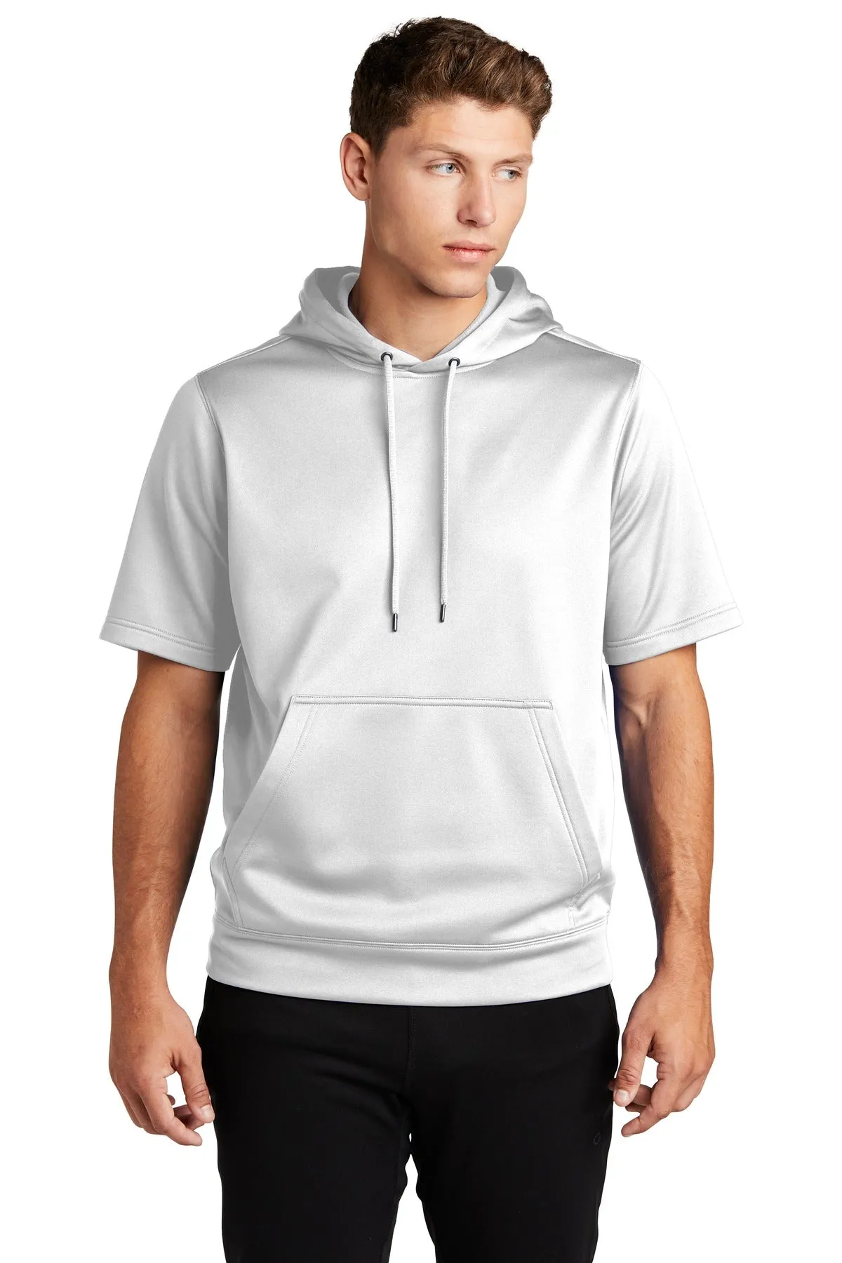 Sport-Tek Sport-Wick Fleece Short Sleeve Hooded Pullover. ST251