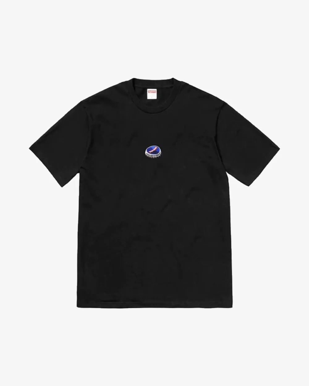 SUPREME FW18 BOTTLE CAP BLACK TEE -