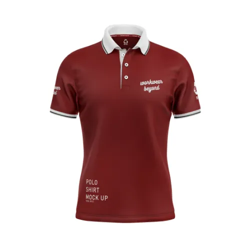 Sustainable RPET custom patterned polo shirts