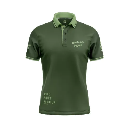 Sustainable RPET custom patterned polo shirts