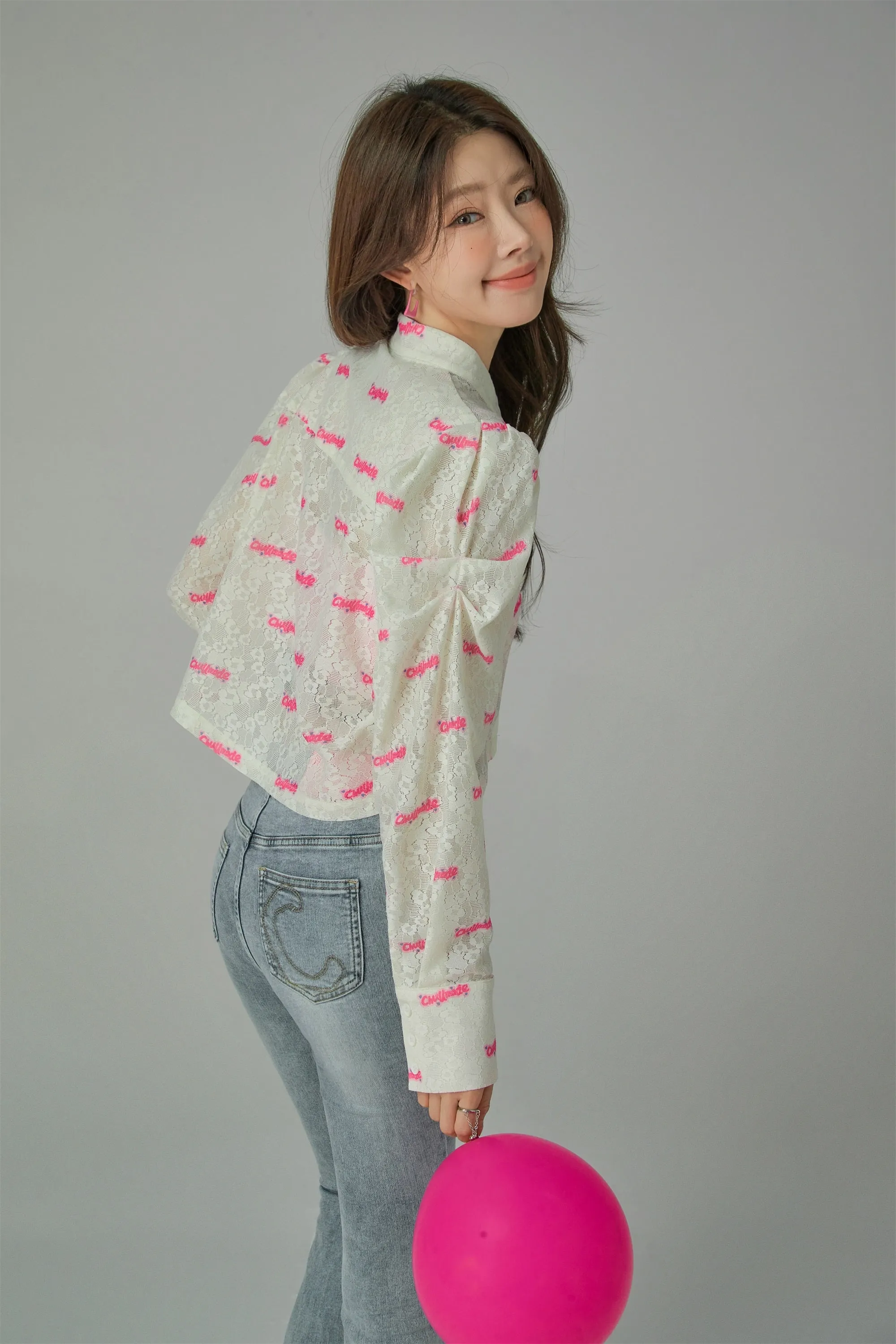 Sweetheart Flower Lace Shirt