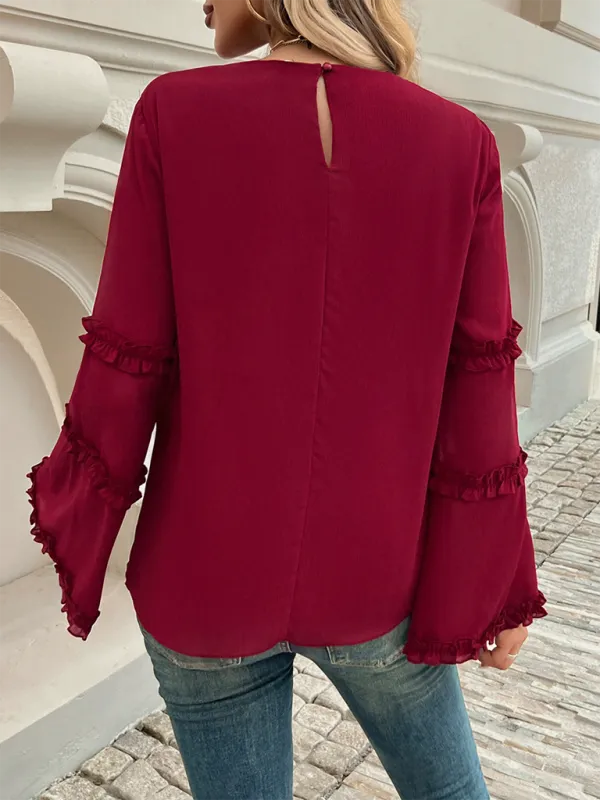 The Ruffle Sleeve Blouse for Woman