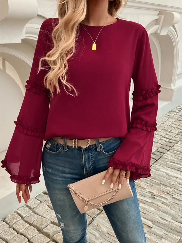 The Ruffle Sleeve Blouse for Woman