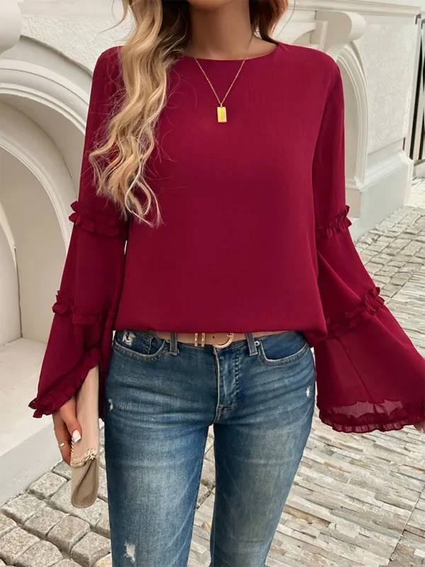 The Ruffle Sleeve Blouse for Woman